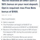 Betreward bonus