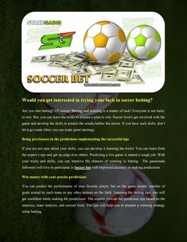 Winning soccer betting tips